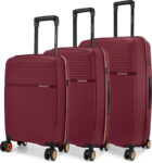 Nasher Miles Phuket Luggage Set 3 (S, M, L) Travel Trolley With Wet Pouch & Shoe Bag Cabin & Check-In Set 8 Wheels – 28 Inch