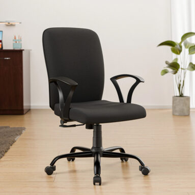 Green Soul Seoul-X Mid Back Ergonomic|Home,Wfh|Moulded Foam|Extra Comfort Fabric Office Adjustable Arm Chair(Black, Diy(Do-It-Yourself))