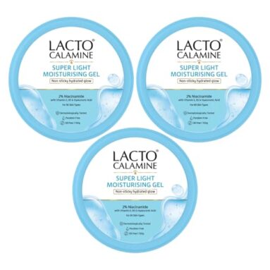 Lacto Calamine Super Light Moisturizer | 150G X 3 | Moisturizer For Face Oily Skin Solution With 2% Niacinamide | Face Moisturiser With 3X Instant Hydration | Hydration Without The Oily Skin Feel