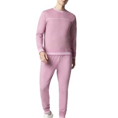 Fyltr Men’S Sweatshirt & Jogger Casual Co-Ord Set With Striped Rib Detail – Stripe Rib Detail On Neck, Cuff & Hem | Casual Winterwear For Men