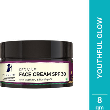 Pilgrim French Mini Red Vine Youthful Glow Moisturizer Spf 30 | Anti-Ageing & Hydrating(8 G)