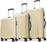 Aristocrat Photon Max Hard Side Luggage | Trolley Bag With Flushed Combination Lock Cabin & Check-In Set 4 Wheels – 30 Inch