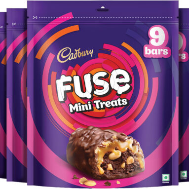 Cadbury Fuse Peanut & Caramel Filled Mini Treats Chocolate Bites(4 x 117 g)