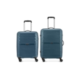Aristocrat Liberty Set Of 2 (Cabin+Medium) Trolley Bag, 58+68Cm | Combination Lock | 8 Wheels | 5 Years International Warranty | Spanish Blue