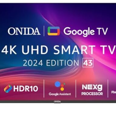 Onida 108 Cm (43 Inch) Nexg Series 4K Ultra Hd Led Smart Google Tv 43Uig (Black)