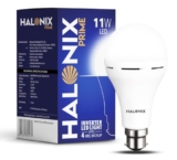 Halonix 11W Emergency Inverter Bulb | Rechargeable Emergency B22D Led Bulb For Power Cuts | Backup : Upto 4Hrs | Cool Day Light | Pack Of 1 | Rechargeable Emergency Light