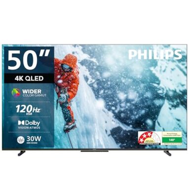 Philips 127 Cm (50 Inches) 8100 Series 4K Ultra Hd Smart Qled Google Tv 50Pqt8100/94
