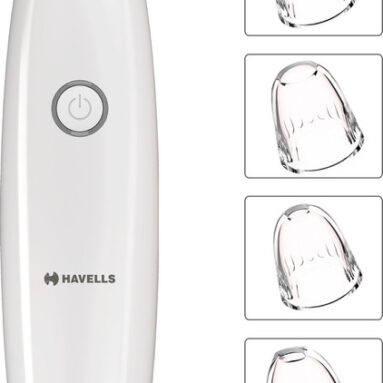 Havells Pore Cleanser – Sc5060, Blackhead/ Whitehead Remover, 3 Suction Modes – Low/ Medium/ High, Fast Charge Facial Cleanser System & Brush