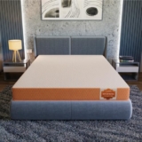 Sleepyhug Aircell Ortho Spinex Plus 4 Inch Hr Foam Mattress | 3 Zones Support |5 Years Warranty | Back Pain Relief |Spine Alignment | King Bed Size White & Orange (Lxwxh -72X72X4 Inch)