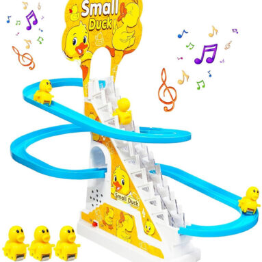 J K International Duck Slide Toy Set,Duck Track Toys For Kids – Small Ducks Stair Climbing Toys(Multicolor)