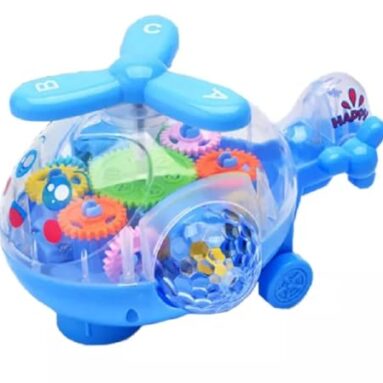 Homoze Unique Design Gear Helicopter Toy (Color Will Be Sent As Available In Stock)