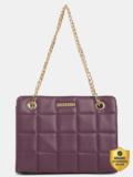 Caprese Zaha Tote Medium Deep Purple Bag For Women Shoulder Bag(Purple, 7.337 L)
