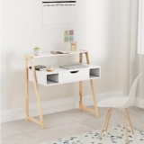 Amazon Brand – Solimo Ares Engineered Wood Computer Table And Study Desk (1 Drawer And 3 Shelves, White Finish)