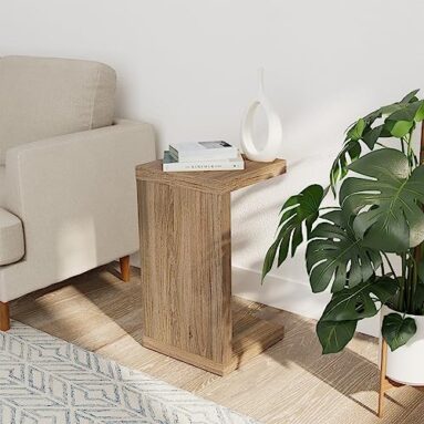 Amazon Brand – Solimo Bittee Engineered Wood End Table (Rustic Oak Finish)