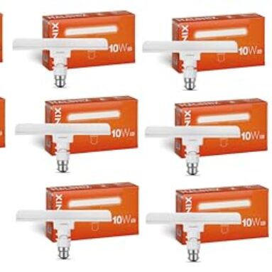 Halonix 10 Watts B22D Led Bulb Mini Tube Light |Color- Cool White | Base-B22 | Pack Of 10 |