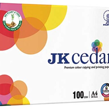 Jk Paper Cedar A4 500 Sheets, 100 Gsm -Box (5 Reams)