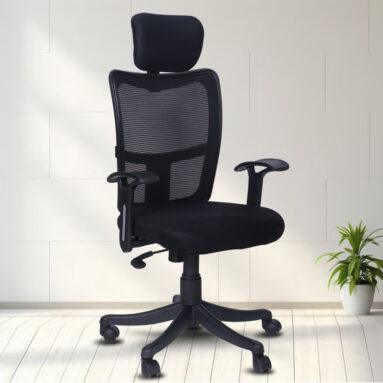 Suprema Study Arm Revolving High Back Chair Mesh Study Arm Chair(Black, Diy(Do-It-Yourself))