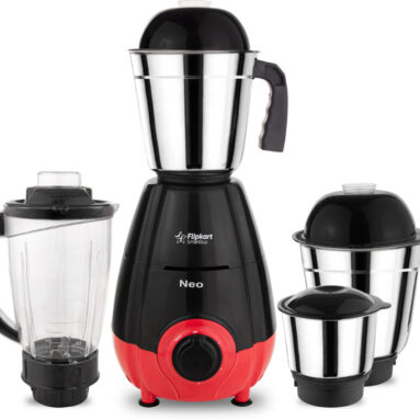 Flipkart Smartbuy Power Chef 600 W Juicer Mixer Grinder(Neo | 4 Jars | With 1 Year Extended Warranty | Black, Red)
