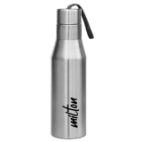 Milton Super 1000 Stainless Steel Water Bottle, 1000 Ml, Silver | Single Walled | Leak Proof | Easy Grip | Easy To Carry | Gym Bottle | Home | Kitchen | Hiking | Treking Bottle | Travel Bottle