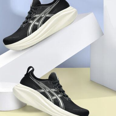 Asics Gel-Nimbus 27 Running Shoes For Men(Off White , 7)