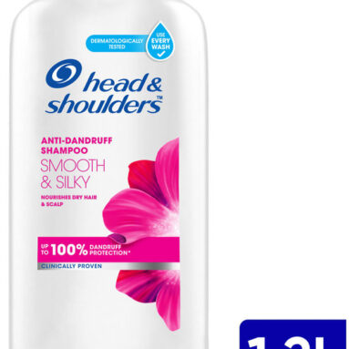 Head & Shoulders Smooth And Silky Anti-Dandruff Shampoo For Men & Women(1.2 L)