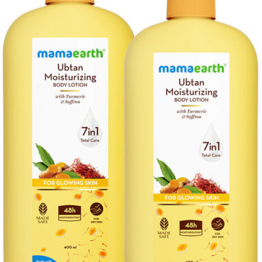 Mamaearth Ubtan Moisturizing Body Lotion With Turmeric & Saffron For Glowing Skin(800 Ml)