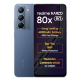 Realme Narzo 80X 5G (Midnight Blue, 6Gb+128Gb) | Dimensity 6400 5G Chipset | 6000Mah Long-Lasting Battery | 45W Fast Charge | 120Hz Eye Comfort Display | Ip69 Top-Tier Waterproof