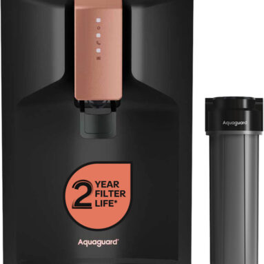 Aquaguard Enrich Glory 6 L Ro + Uv + Uf Water Purifier | 2 Year Filter Life | With Mega Sediment Filter | Active Copper Technology | 10 Stage Purification | >40% Water Recovery | Suitable For All Water Sources(Black)