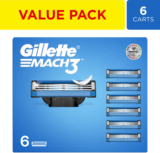 Gillette Mach3 Shaving Blades For Men(Pack Of 6)