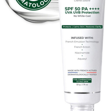Aqueria Sunscreen – Spf 50 Pa++++ Oil Control Brightening French Multi-Active Spf | 2% Niacinamide, Salicylic Acid(50 G)