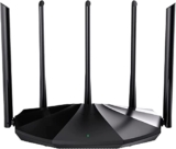 Tenda Rx2 Pro Wifi 6 Ax1500 Smart Wifi Router, Dual Band Gigabit Wireless Internet Wifi 6 Router, 5 * 6Dbi High-Gain Antennas, 3 Gigabit Lan Ports, Wpa3+Ofdma+Mu-Mimo (Black)