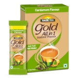 Tata Tea Gold All-In-1 Instant Premix Cardamom Tea, 14G Per Serve, Quick & Easy To Make Cardamom Tea, 10 Sachets