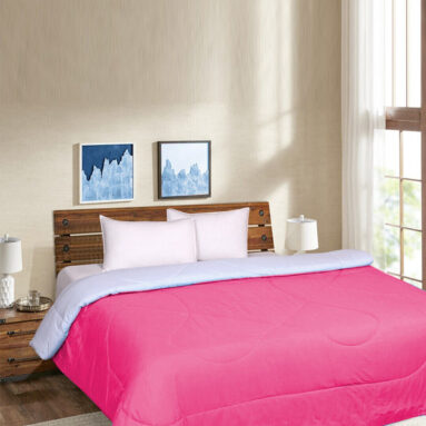Signature Solid Double Comforter For  Ac Room(Microfiber, Pink)