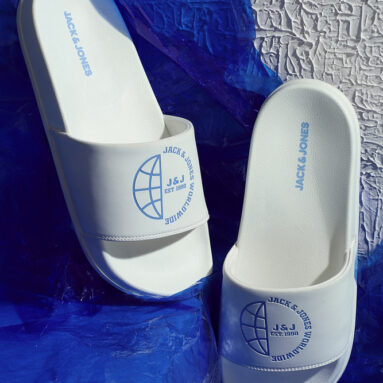 Jack & Jones Men Slides(White , 10)