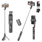 Kratos K24 Selfie Stick Tripod, 67 Cm / 26 Inch, 3-In-1 Multifunctional Design With Detachable Wireless Remote, Portable & Lightweight Selfie Stick For Vlogging, Photography For All Mobiles