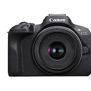 Canon Eos R100 24.1 Mp Mirrorless Camera (Black) With Rf-S18-45Mm F/4.5-6.3 Is Stm Optical Zoom Lens | 4K Video