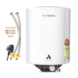 Longway Arctic 25 Ltr 5 Star Rated Storage Water Heater For Home With Advanced Multi-Layered Safety System | Glassline Coated Tank | Suitable For Hard Water & High-Rise Building (White)