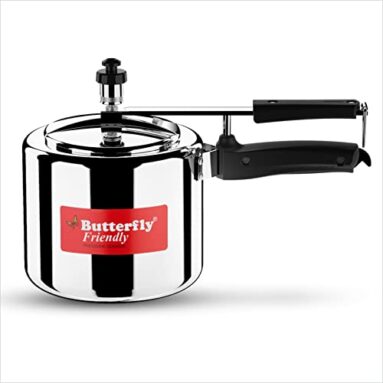 Butterfly Friendly Inner Lid 3 Liters Aluminium Pressure Cooker (Silver)