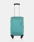 Nasher Miles Dallas Expander Soft-Sided Polyester Cabin Luggage Cyan 20 Inch |55Cm Trolley Bag Expandable  Cabin Suitcase 4 Wheels – 20 Inch