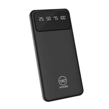 Wings Hyper Charge 10000Mah Power Bank,20W Powerbank Fast Charging,Dual Output Powerbank With Fast Pd Output,Li-Polymer, Multi- Protection Powerbank For Iphone, Android & Other Devices, Made In India