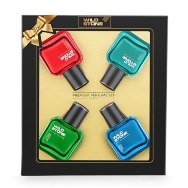 Wild Stone Eau De Parfum Gift Set For Men, Pack Of 4 (4X30Ml) | Premium Fragrance Gift Set | Edge,Ultra Sensual, Hydra Energy & Forest Spice Luxury Perfume
