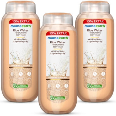 Mamaearth Rice Water Moisturizing Body Wash With Rice Water & Hydrating Lily Scent(3 X 275 Ml)