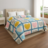 Dollar Printed Double Comforter For  Ac Room(Polyester, Brown)