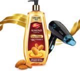 Dabur Hair Styling Kit | Almond Hair Oil- 650Ml + Vega Glow Glam Hair Dryer- 1000W(2 Items In The Set)