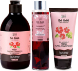 Nat Habit Hibiscus Hair Oil, Shampoo And Conditioner Combo | 3-In-1 Complete Hair Care Kit(3 Items In The Set)
