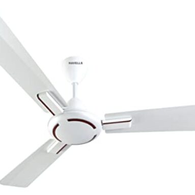 Havells 1200Mm Ambrose Es Ceiling Fan|Premium Finish, Deco. Fan, Elegant Looks, High Air Delivery, Energy Saving, 100% Pure Copper Motor|2 Year Warranty By Brand | (Pack Of 1, Pearl White Wood) 1 Star