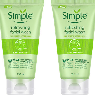 Simple Kind To Skin Refreshing Facial Wash (Pack Of 2) Face Wash(300 Ml)