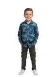 Krishta Clothing Boys Casual Button Down Shirt In Blue Abstract Print, Long Sleeve Cotton Outfit (In, Age, 12 Years, 13 Years, Regular)