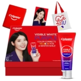 Colgate Visible White Purple X Iu Limited Edition Kit – Colgate Purple Toothpaste For Teeth Whitening, Enamel-Safe For Daily Use (2 Toothpastes (100G + 20G), Iu Signed Gratitude Journal & Tote Bag)