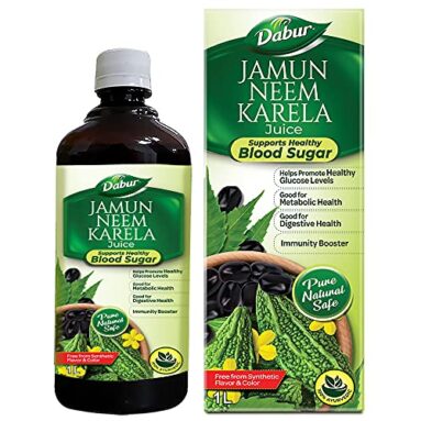 Dabur Jamun Neem Karela Juice – 1L | Helps Control Blood Sugar Level & Reduces Bad Cholesterol | Good For Metabolic & Digestive Health | Ayurvedic Health Juice For Diabetic Care